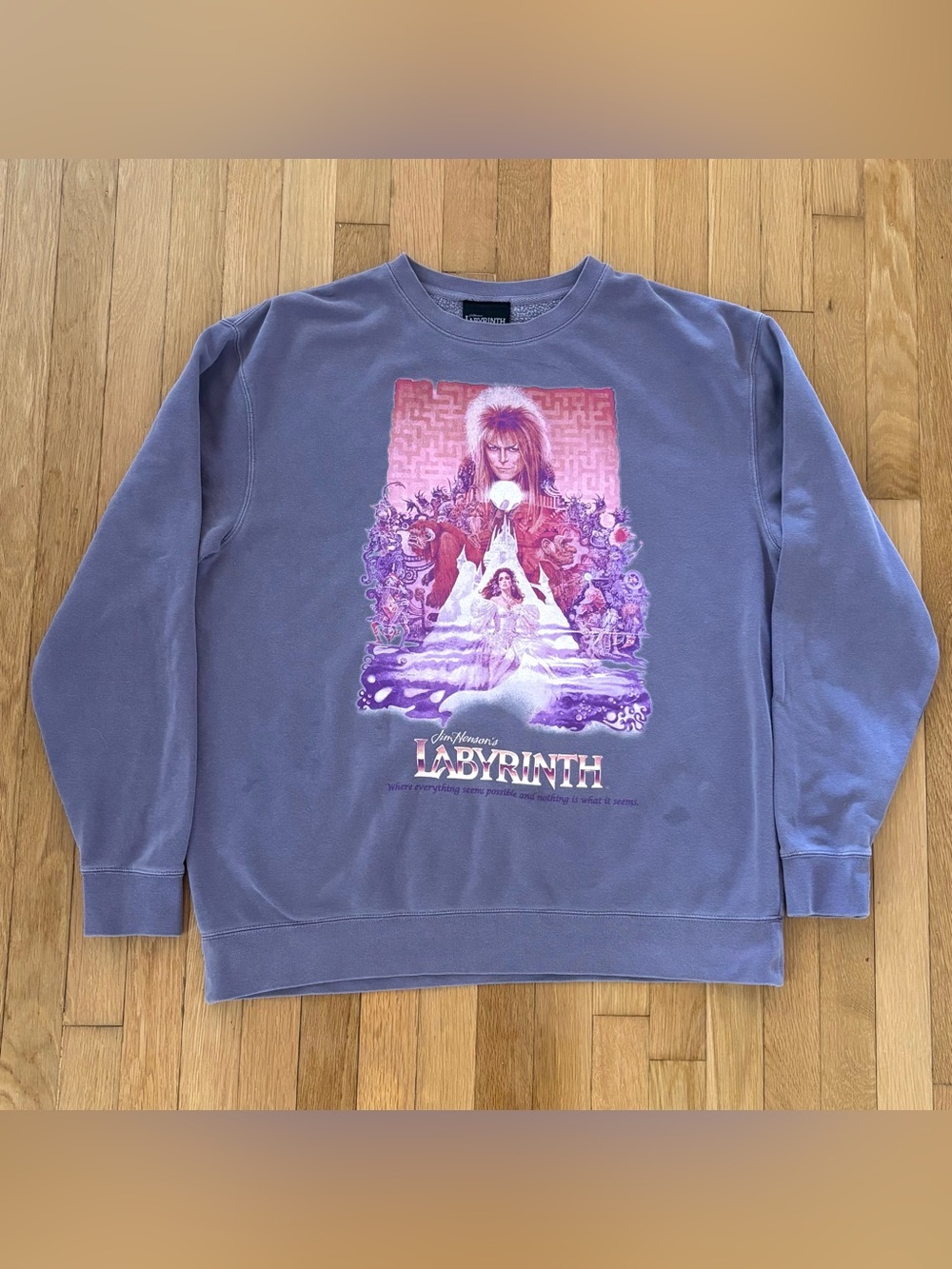 Vixen by Micheline Pitt Labyrinth Movie Sweatshirt Jim Henson David Bowie XL